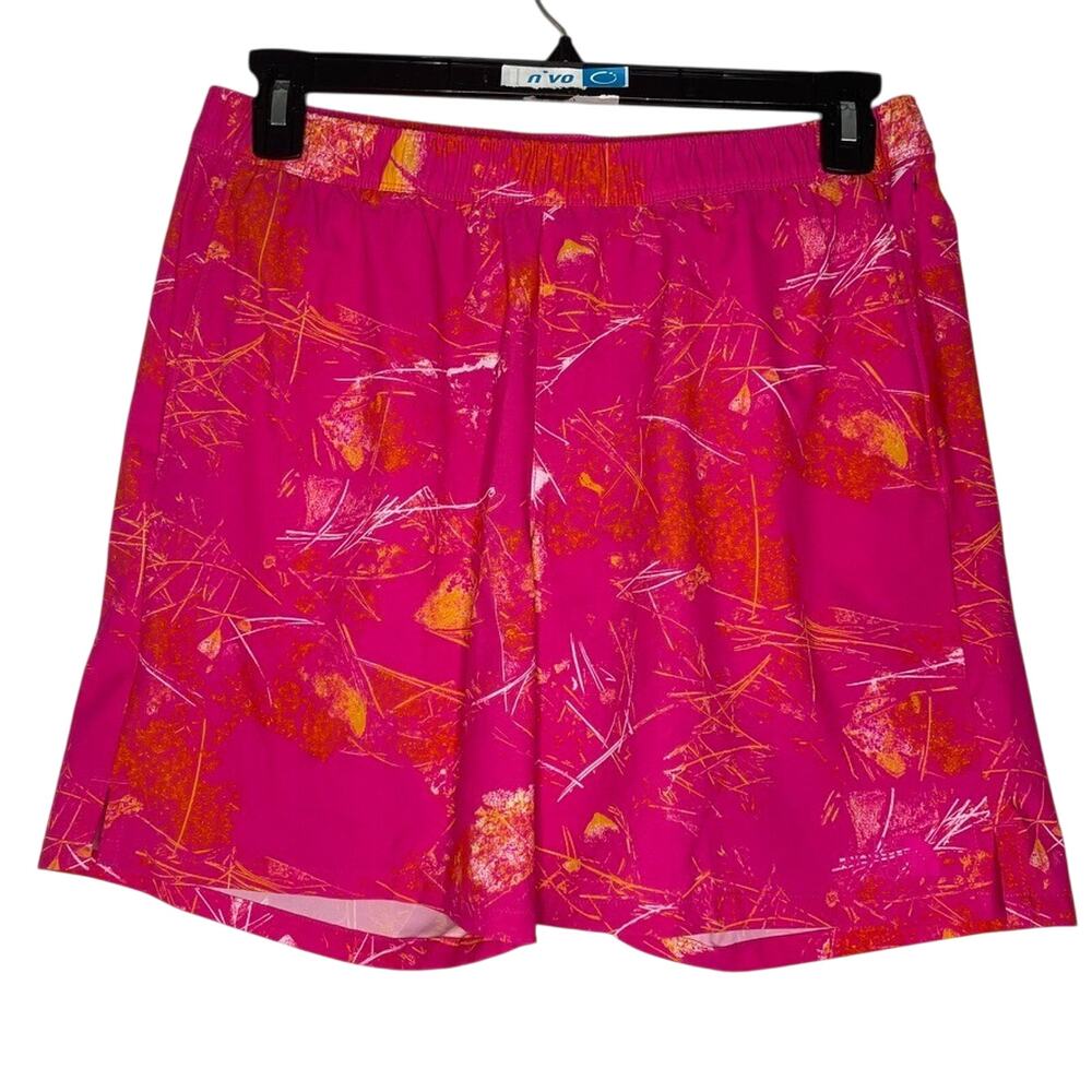 North Face Men’s M Board Shorts Pink Wander Abstract Swim Trunks Outdoor